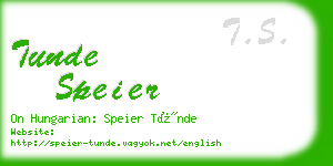 tunde speier business card